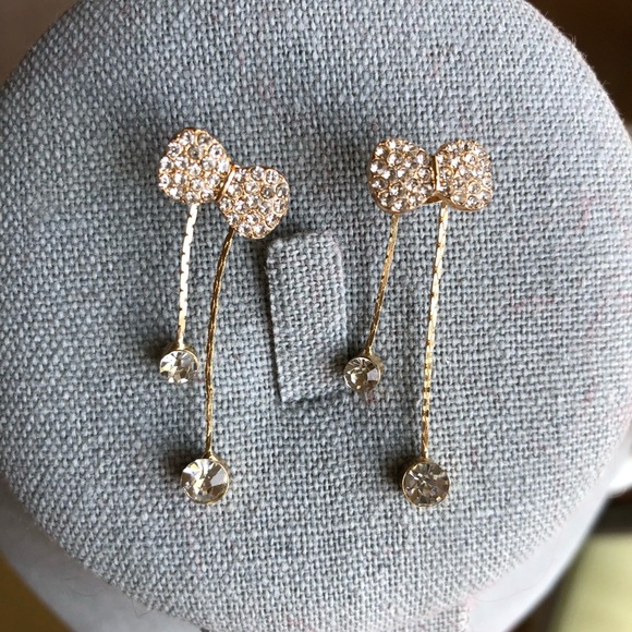 Crystal Dangle Earrings By Korea Designer - Picture 2 of 4